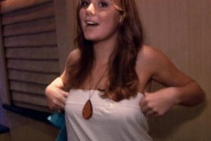 Teen flashing boobs